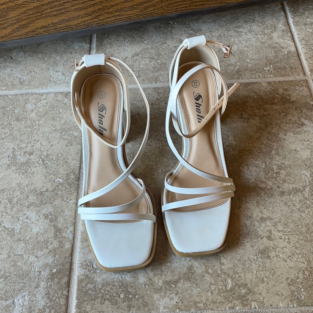 White Shein Heels